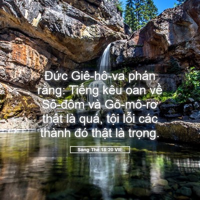 Picture 05 - Sáng Thế 18:20 VIE - Đức Giê-hô-va phán rằng: Tiếng kêu oan - Bible Verse Picture