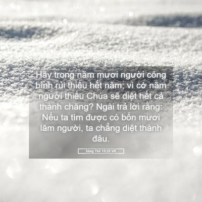Picture 05 - Sáng Thế 18:28 VIE - Hãy trong năm mươi người công bình rủi - Bible Verse Picture
