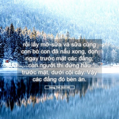 Picture 05 - Sáng Thế 18:8 VIE - rồi lấy mỡ-sữa và sữa cùng con bò - Bible Verse Picture