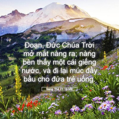 Picture 05 - Sáng Thế 21:19 VIE - Đoạn, Đức Chúa Trời mở mắt nàng ra; - Bible Verse Picture