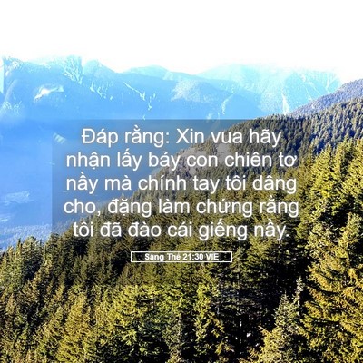 Picture 05 - Sáng Thế 21:30 VIE - Đáp rằng: Xin vua hãy nhận lấy bảy con - Bible Verse Picture