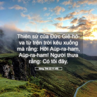 Picture 05 - Sáng Thế 22:11 VIE - Thiên sứ của Đức Giê-hô-va từ trên - Bible Verse Picture