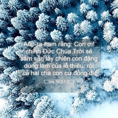 Picture 05 - Sáng Thế 22:8 VIE - Aùp-ra-ham rằng: Con ơi! chính Đức Chúa - Bible Verse Picture