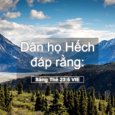 Picture 05 - Sáng Thế 23:5 VIE - Dân họ Hếch đáp - Bible Verse Picture