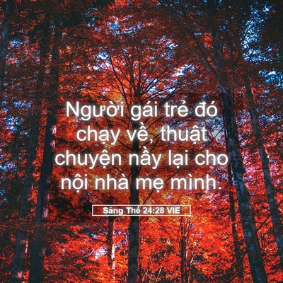 Picture 05 - Sáng Thế 24:28 VIE - Người gái trẻ đó chạy về, thuật - Bible Verse Picture