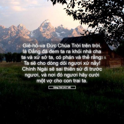 Picture 05 - Sáng Thế 24:7 VIE - Giê-hô-va Đức Chúa Trời trên trời, là - Bible Verse Picture