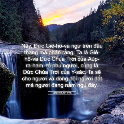 Picture 05 - Sáng Thế 28:13 VIE - Nầy, Đức Giê-hô-va ngự trên đầu - Bible Verse Picture