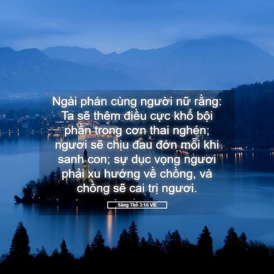 Picture 05 - Sáng Thế 3:16 VIE - Ngài phán cùng người nữ rằng: Ta sẽ - Bible Verse Picture