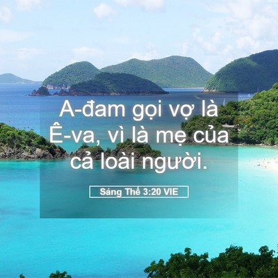 Picture 05 - Sáng Thế 3:20 VIE - A-đam gọi vợ là Ê-va, vì là mẹ của - Bible Verse Picture