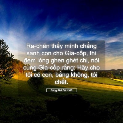 Picture 05 - Sáng Thế 30:1 VIE - Ra-chên thấy mình chẳng sanh con cho - Bible Verse Picture