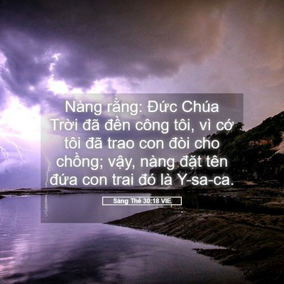 Picture 05 - Sáng Thế 30:18 VIE - Nàng rằng: Đức Chúa Trời đã đền - Bible Verse Picture