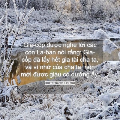 Picture 05 - Sáng Thế 31:1 VIE - Gia-cốp được nghe lời các con La-ban - Bible Verse Picture