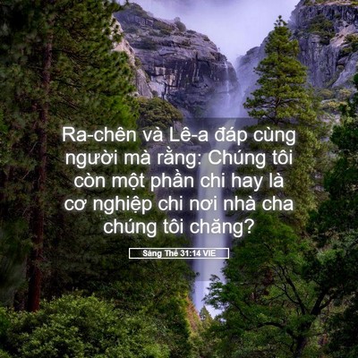 Picture 05 - Sáng Thế 31:14 VIE - Ra-chên và Lê-a đáp cùng người mà - Bible Verse Picture