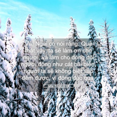 Picture 05 - Sáng Thế 32:12 VIE - Vả, Ngài có nói rằng: Quả thật vậy, - Bible Verse Picture