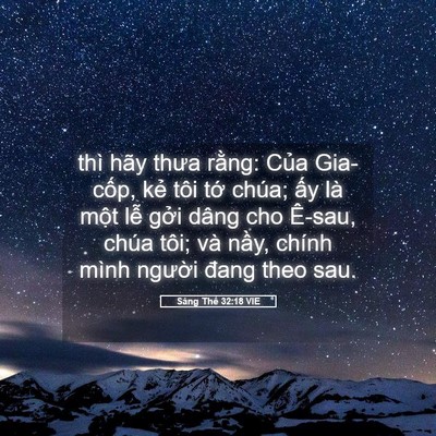 Picture 05 - Sáng Thế 32:18 VIE - thì hãy thưa rằng: Của Gia-cốp, kẻ - Bible Verse Picture