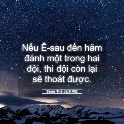 Picture 05 - Sáng Thế 32:8 VIE - Nếu Ê-sau đến hãm đánh một trong hai - Bible Verse Picture