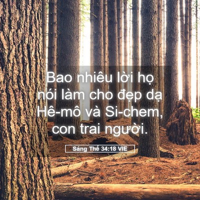 Picture 05 - Sáng Thế 34:18 VIE - Bao nhiêu lời họ nói làm cho đẹp dạ - Bible Verse Picture