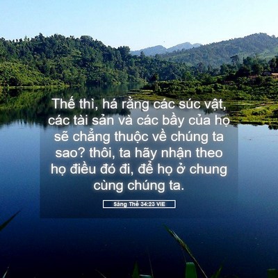 Picture 05 - Sáng Thế 34:23 VIE - Thế thì, há rằng các súc vật, các tài - Bible Verse Picture