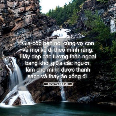Picture 05 - Sáng Thế 35:2 VIE - Gia-cốp bèn nói cùng vợ con và mọi kẻ - Bible Verse Picture