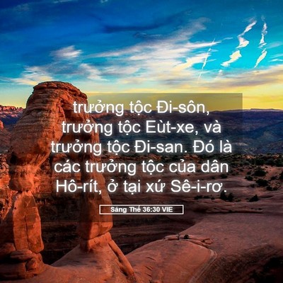 Picture 05 - Sáng Thế 36:30 VIE - trưởng tộc Đi-sôn, trưởng tộc - Bible Verse Picture