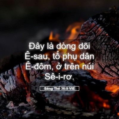 Picture 05 - Sáng Thế 36:9 VIE - Đây là dòng dõi Ê-sau, tổ phụ dân - Bible Verse Picture