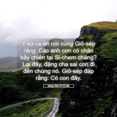 Picture 05 - Sáng Thế 37:13 VIE - Y-sơ-ra-ên nói cùng Giô-sép rằng: Các - Bible Verse Picture