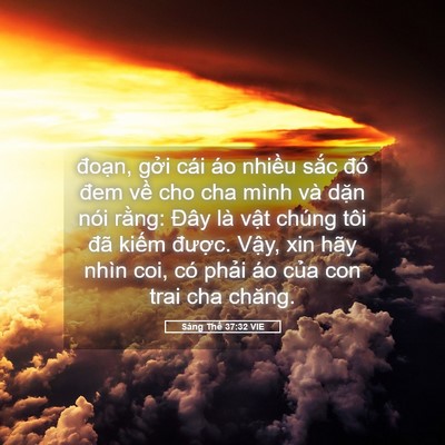 Picture 05 - Sáng Thế 37:32 VIE - đoạn, gởi cái áo nhiều sắc đó đem - Bible Verse Picture