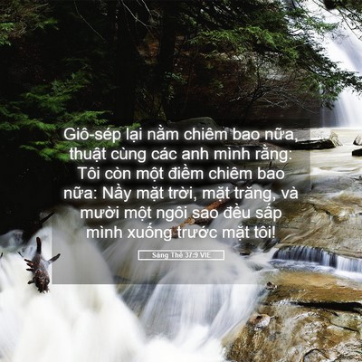 Picture 05 - Sáng Thế 37:9 VIE - Giô-sép lại nằm chiêm bao nữa, thuật - Bible Verse Picture