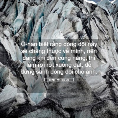 Picture 05 - Sáng Thế 38:9 VIE - Ô-nan biết rằng dòng dõi nầy sẽ - Bible Verse Picture