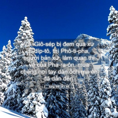 Picture 05 - Sáng Thế 39:1 VIE - Vả, Giô-sép bị đem qua xứ Ê-díp-tô, - Bible Verse Picture