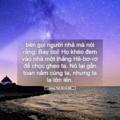 Picture 05 - Sáng Thế 39:14 VIE - bèn gọi người nhà mà nói rằng: Bay - Bible Verse Picture