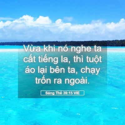 Picture 05 - Sáng Thế 39:15 VIE - Vừa khi nó nghe ta cất tiếng la, thì - Bible Verse Picture