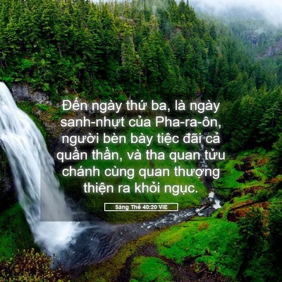Picture 05 - Sáng Thế 40:20 VIE - Đến ngày thứ ba, là ngày sanh-nhựt - Bible Verse Picture