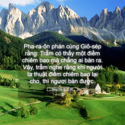 Picture 05 - Sáng Thế 41:15 VIE - Pha-ra-ôn phán cùng Giô-sép rằng: Trẫm - Bible Verse Picture
