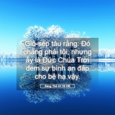 Picture 05 - Sáng Thế 41:16 VIE - Giô-sép tâu rằng: Đó chẳng phải tôi, - Bible Verse Picture