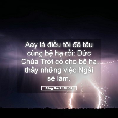Picture 05 - Sáng Thế 41:28 VIE - Aáy là điều tôi đã tâu cùng bệ hạ - Bible Verse Picture