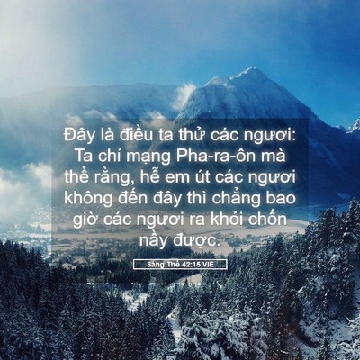 Picture 05 - Sáng Thế 42:15 VIE - Đây là điều ta thử các ngươi: Ta chỉ - Bible Verse Picture