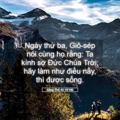 Picture 05 - Sáng Thế 42:18 VIE - Ngày thứ ba, Giô-sép nói cùng họ rằng: - Bible Verse Picture