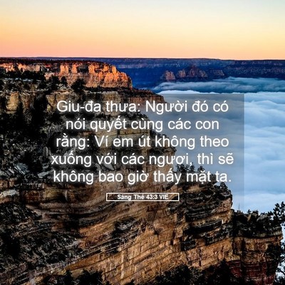 Picture 05 - Sáng Thế 43:3 VIE - Giu-đa thưa: Người đó có nói quyết - Bible Verse Picture