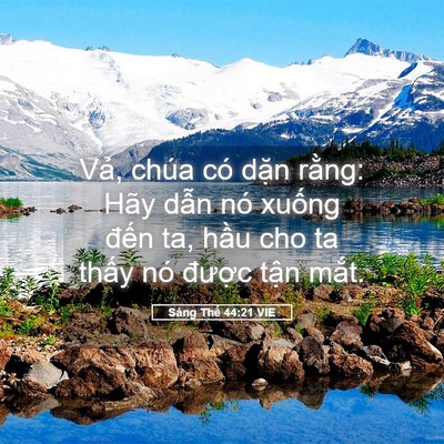 Picture 05 - Sáng Thế 44:21 VIE - Vả, chúa có dặn rằng: Hãy dẫn nó - Bible Verse Picture