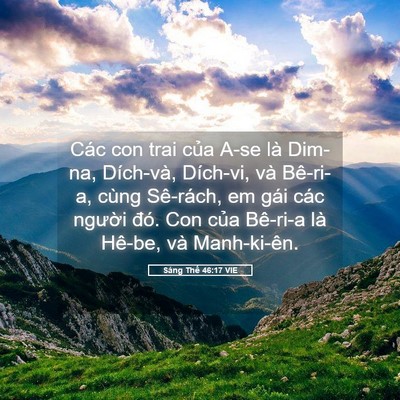 Picture 05 - Sáng Thế 46:17 VIE - Các con trai của A-se là Dim-na, Dích-và, - Bible Verse Picture