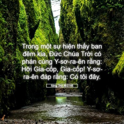 Picture 05 - Sáng Thế 46:2 VIE - Trong một sự hiện thấy ban đêm kia, - Bible Verse Picture