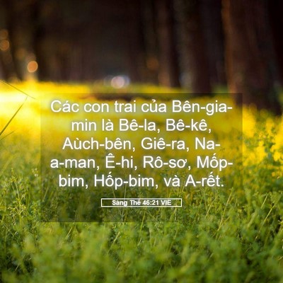 Picture 05 - Sáng Thế 46:21 VIE - Các con trai của Bên-gia-min là Bê-la, - Bible Verse Picture
