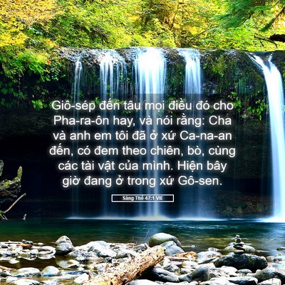 Picture 05 - Sáng Thế 47:1 VIE - Giô-sép đến tâu mọi điều đó cho - Bible Verse Picture