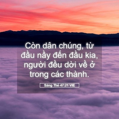 Picture 05 - Sáng Thế 47:21 VIE - Còn dân chúng, từ đầu nầy đến đầu - Bible Verse Picture