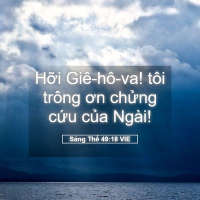 Picture 05 - Sáng Thế 49:18 VIE - Hỡi Giê-hô-va! tôi trông ơn chửng cứu - Bible Verse Picture