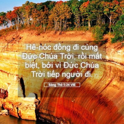 Picture 05 - Sáng Thế 5:24 VIE - Hê-nóc đồng đi cùng Đức Chúa Trời, - Bible Verse Picture