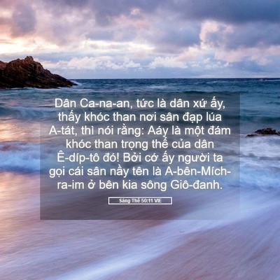 Picture 05 - Sáng Thế 50:11 VIE - Dân Ca-na-an, tức là dân xứ ấy, thấy - Bible Verse Picture