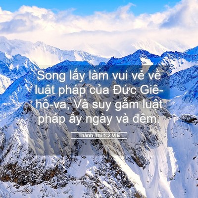 Picture 05 - Thánh Thi 1:2 VIE - Song lấy làm vui vẻ về luật pháp của - Bible Verse Picture