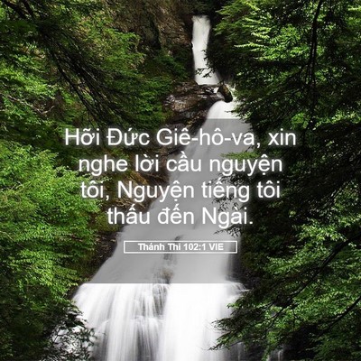 Picture 05 - Thánh Thi 102:1 VIE - Hỡi Đức Giê-hô-va, xin nghe lời cầu - Bible Verse Picture